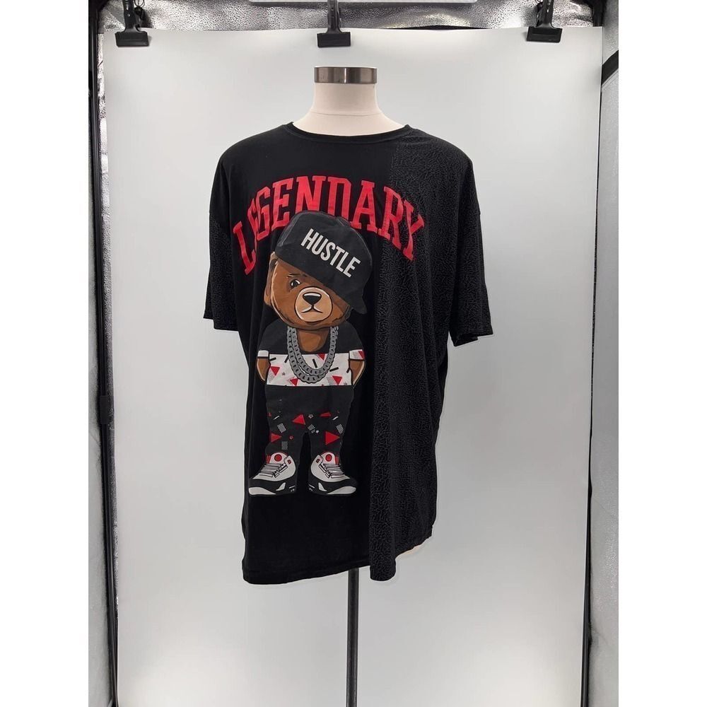 Launder Legendary Bear Black Short Sleeve T-shirt - 4XL